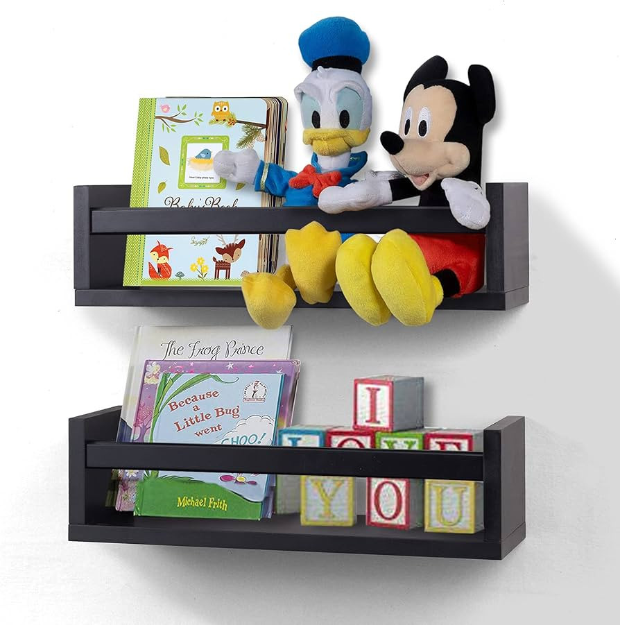 AHDECOR Nursery Room Bookshelf Wall Mount Floating Shelves, Display Wall Shelf for Kids Romm, Kit... | Amazon (US)