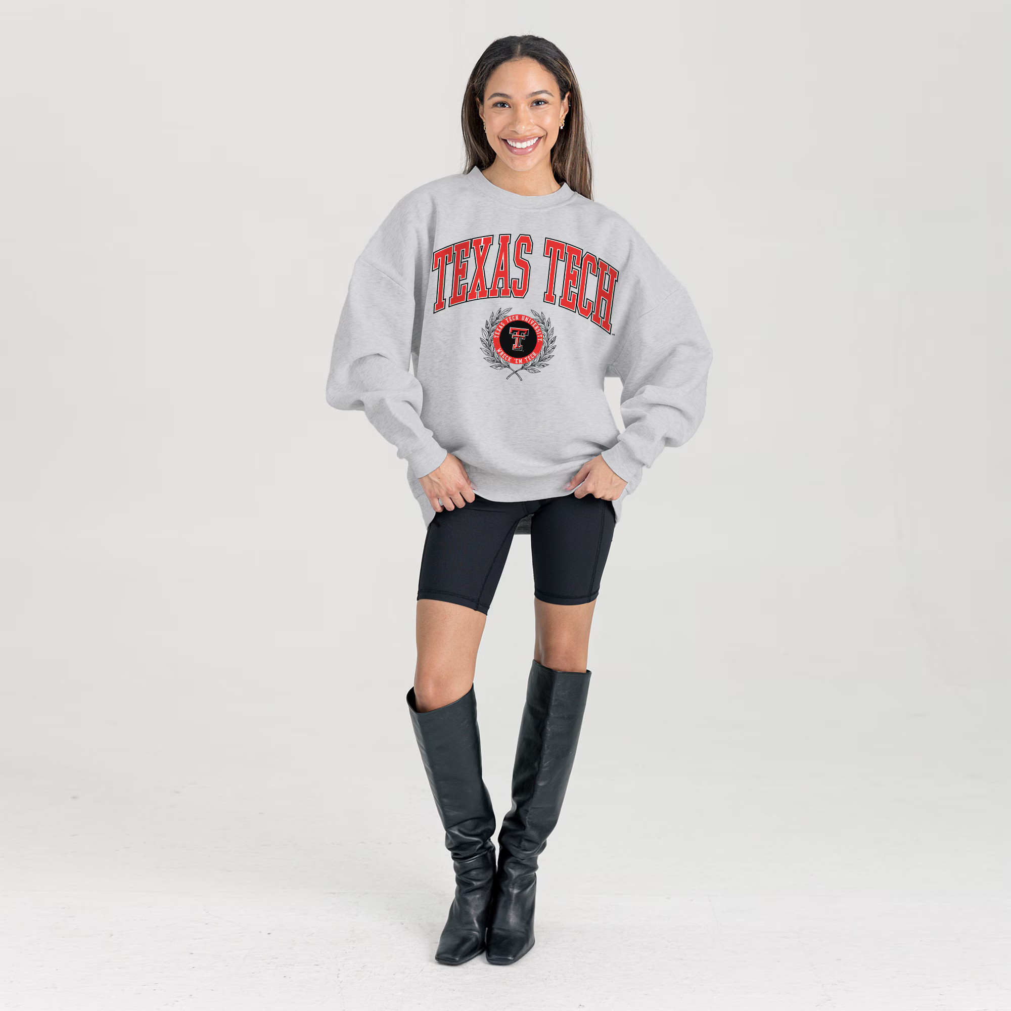 Texas Tech Red Raiders Gameday Couture Women's Oversized Tradition Refined Premium Fleece Sweatsh... | Fanatics