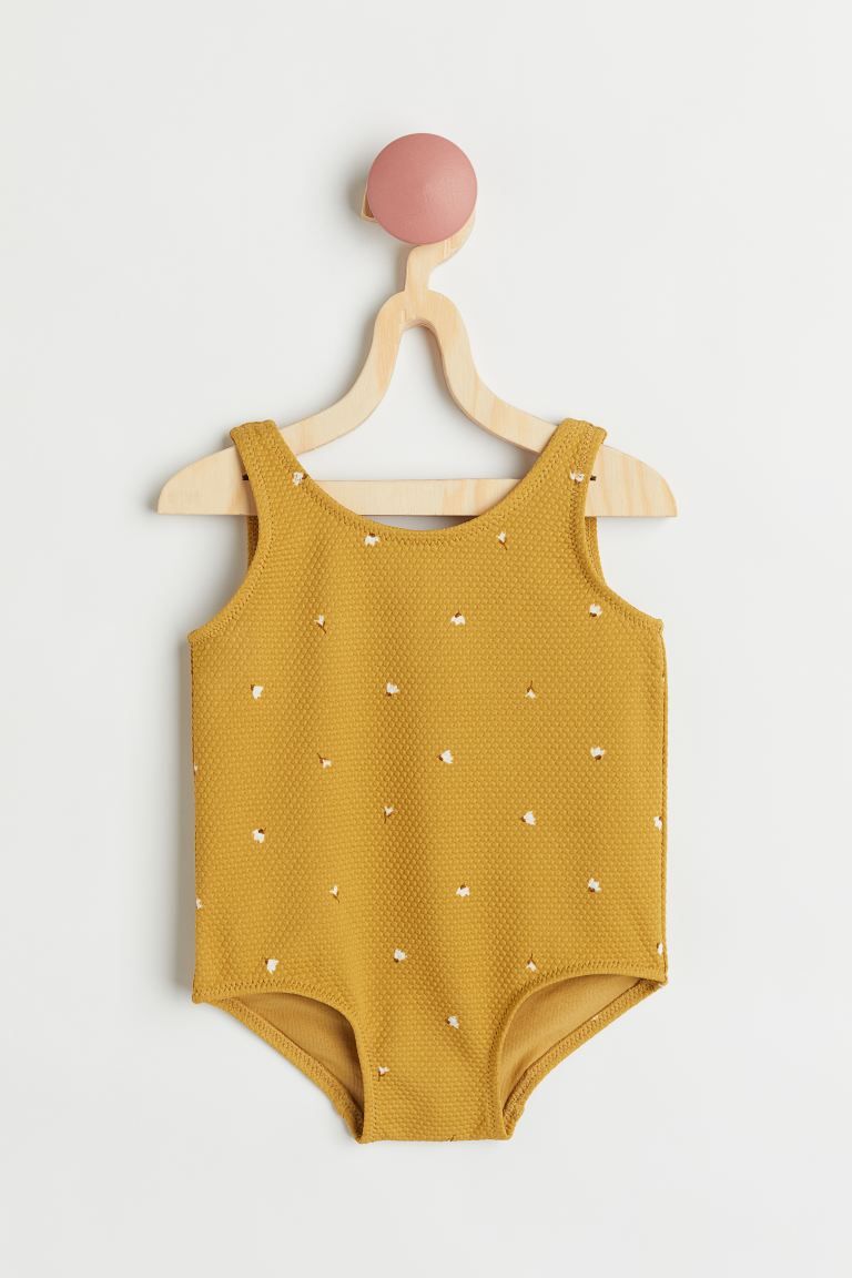 Baby Exclusive. Fully lined, texture-patterned swimsuit. | H&M (US + CA)