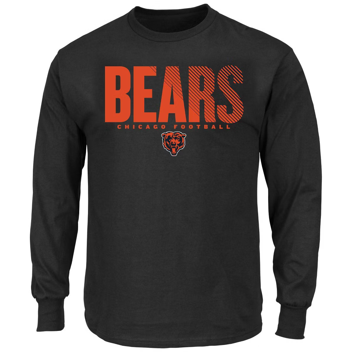 NFL Chicago Bears Black Long Sleeve Core Big & Tall T-Shirt | Target