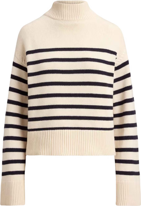 Women's Striped Mock Neck Sweater | Macy's