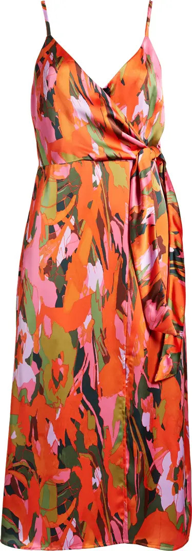 Side Tie Satin Dress | Nordstrom