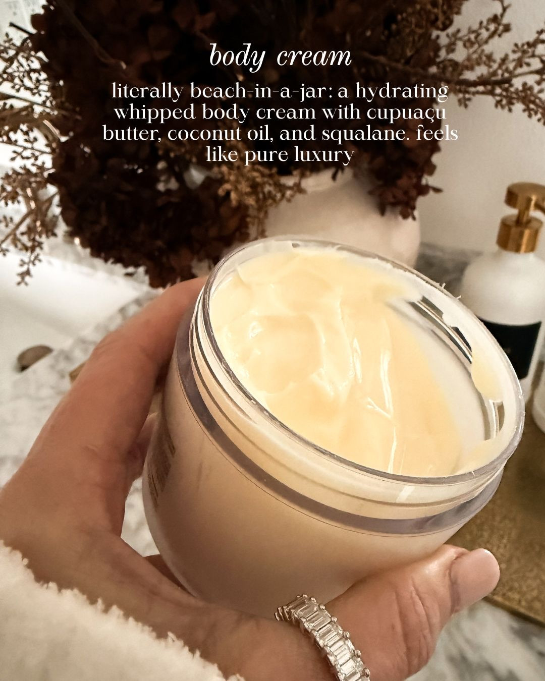 WHIPPED BODY CREAM — DEEP HYDRATION & LUXURY SKINCARE FEEL! This whipped body cream feels like pure indulgence. Rich, creamy, and deeply hydrating, it melts into the skin for long-lasting moisture without feeling heavy. Formulated with nourishing ingredients that leave skin soft, smooth, and glowing, it’s the kind of everyday luxury that instantly upgrades your routine. The texture alone makes it a repeat purchase.

#Amazon #TheHillaryStyle #BodyCareEssentials #LuxuryBodyCare #WhippedBodyCream #HydratingSkincare #SelfCareRoutine #EverydayLuxury #CleanBeautyFinds 

 #LTKmomlife #LTKselfcare #LTKOver40