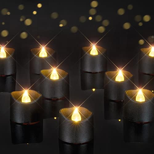 Homemory 12-Pack Black Flameless Battery Tea Light Candles, 200+ Hours | Amazon (US)