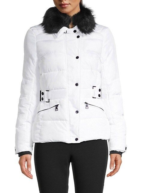 Karl Lagerfeld Paris Faux Fur-Collar Belted Jacket on SALE | Saks OFF 5TH | Saks Fifth Avenue OFF 5TH (Pmt risk)