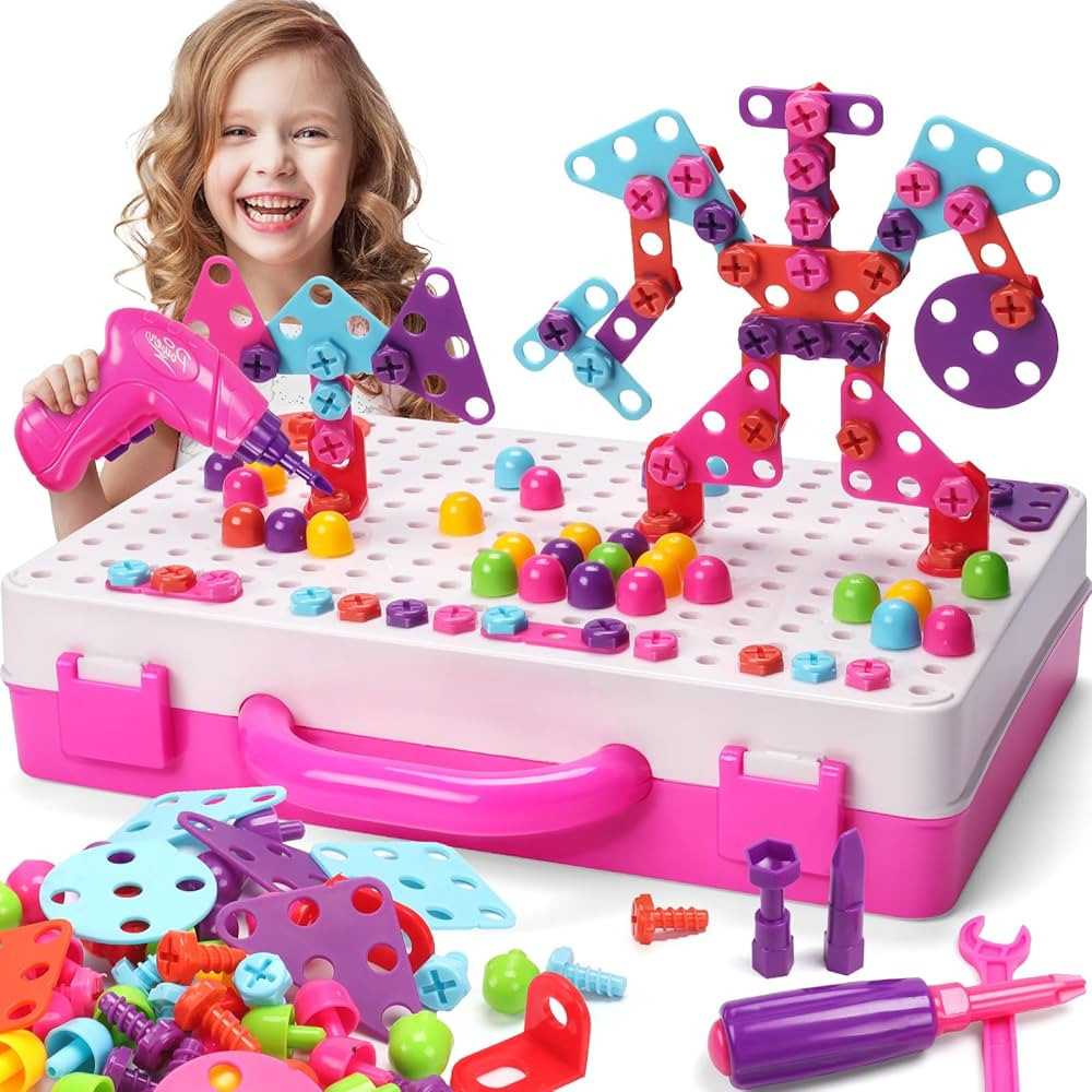 RSPED Magic Montessori Play Toolbox with Electric Drill, Kids Tool Set Real, Toddlers Toys Preten... | Amazon (US)