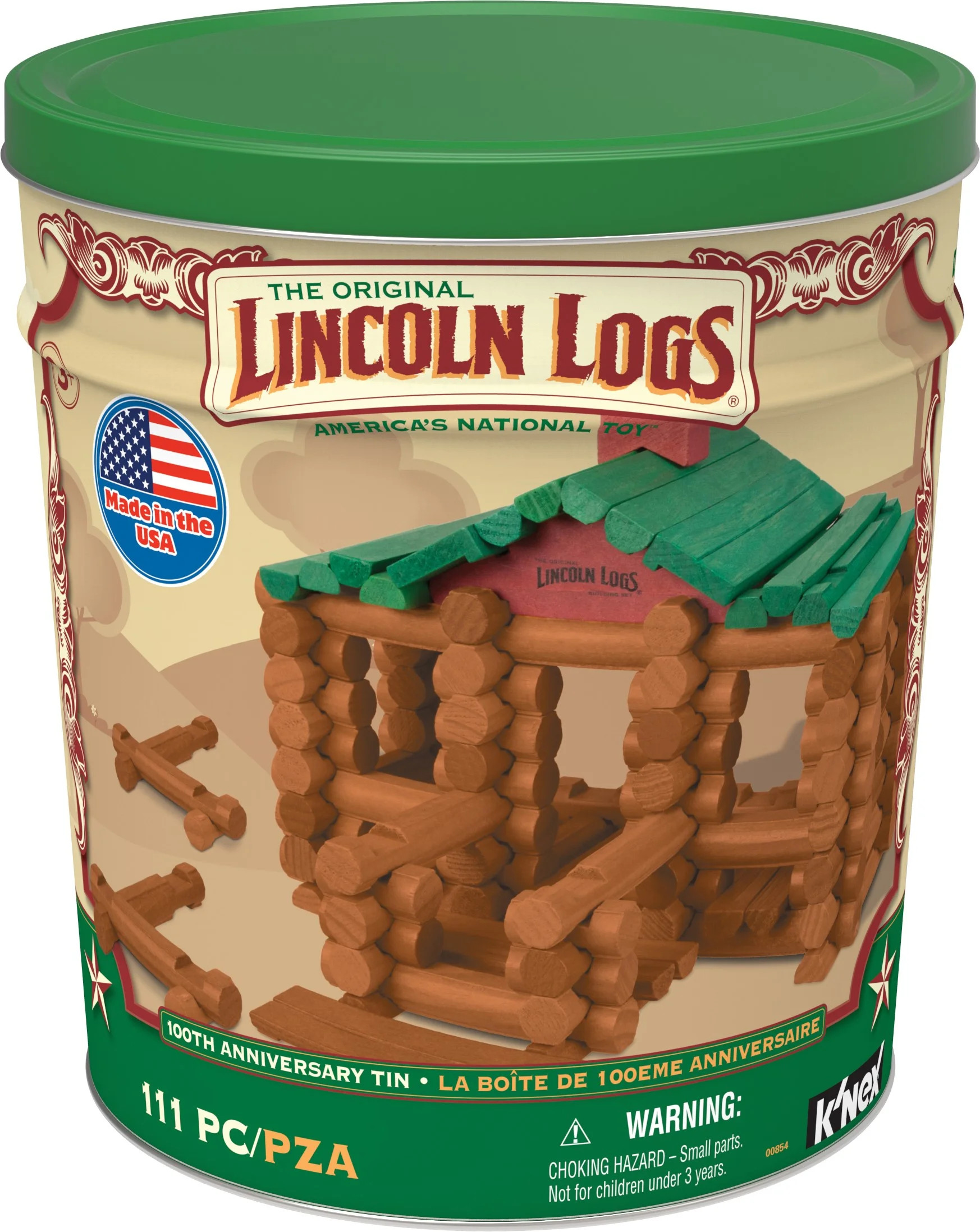 Lincoln Logs 100th Anniversary 111-Piece Collectible Tin | Walmart (US)