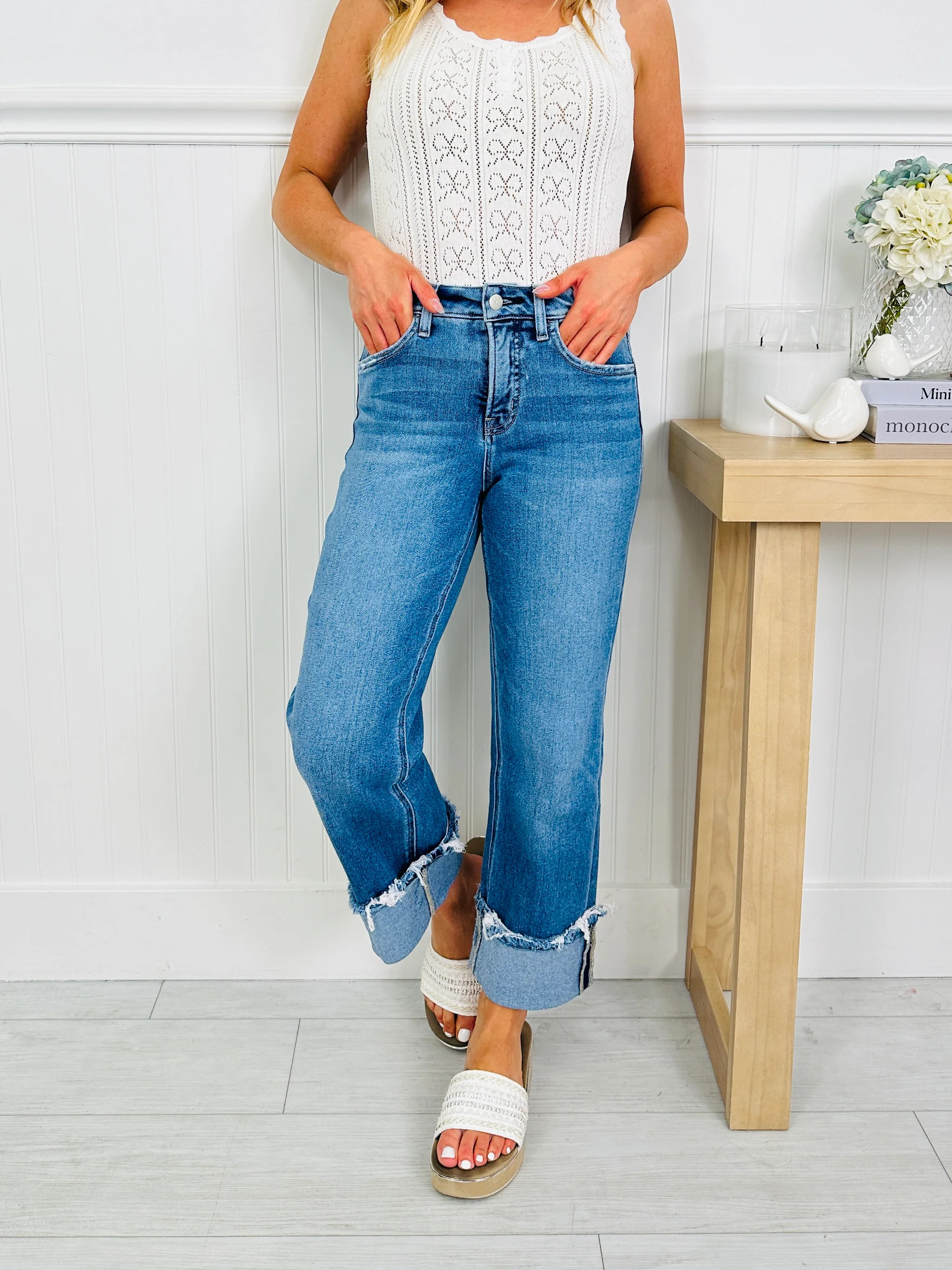 The Right Choice Tummy Control Wide Leg Jeans | Shop.app