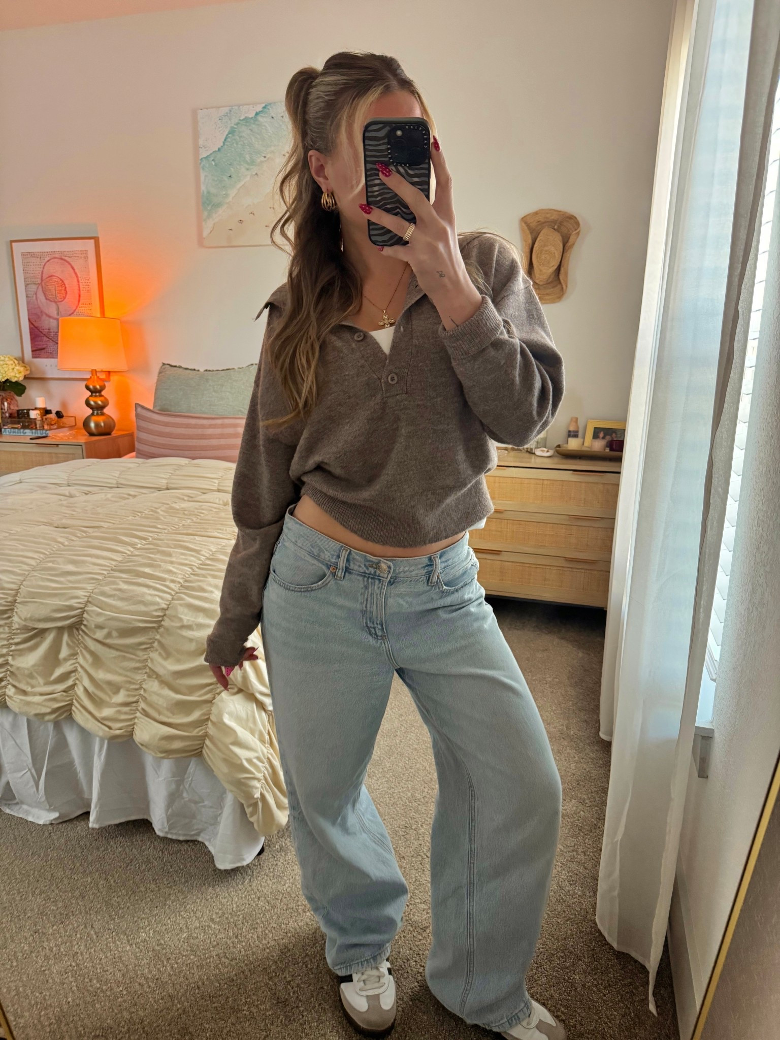 the perfect light weight brown sweater for spring <333

#LTKootd