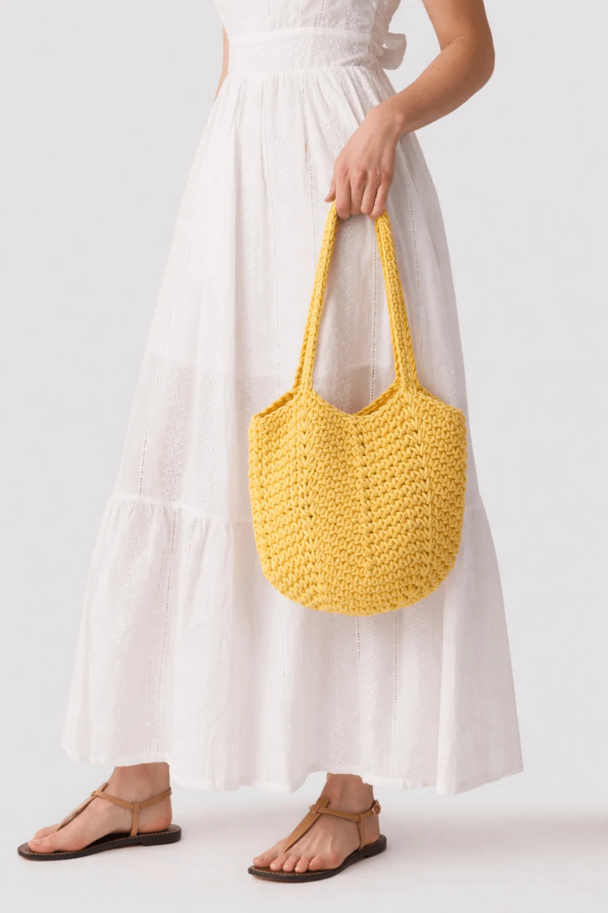 Dipped Shop Woven Knit Handbag | Social Threads