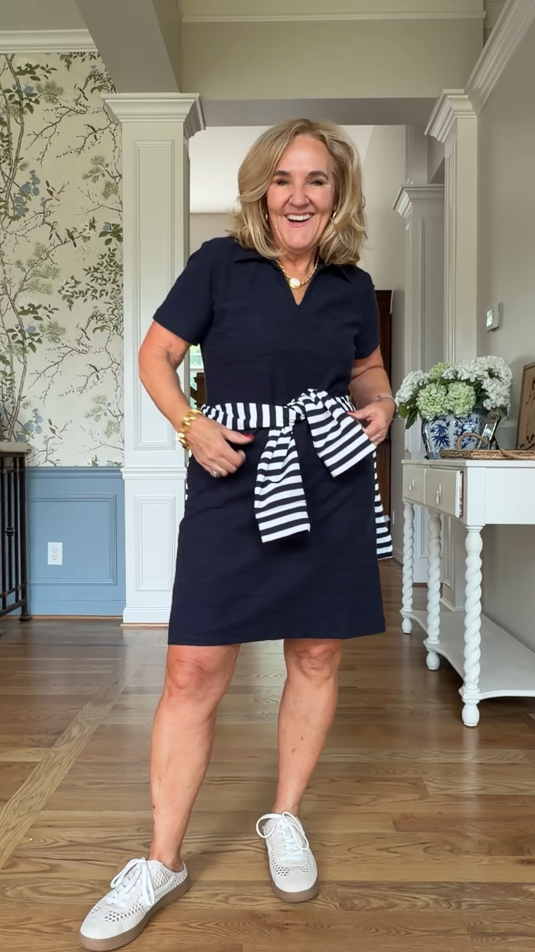 Talbots sale! Dress medium petite 
Hoodie medium petite 
Summer outfit nautical style

#LTKOver40 #LTKSaleAlert #LTKSeasonal