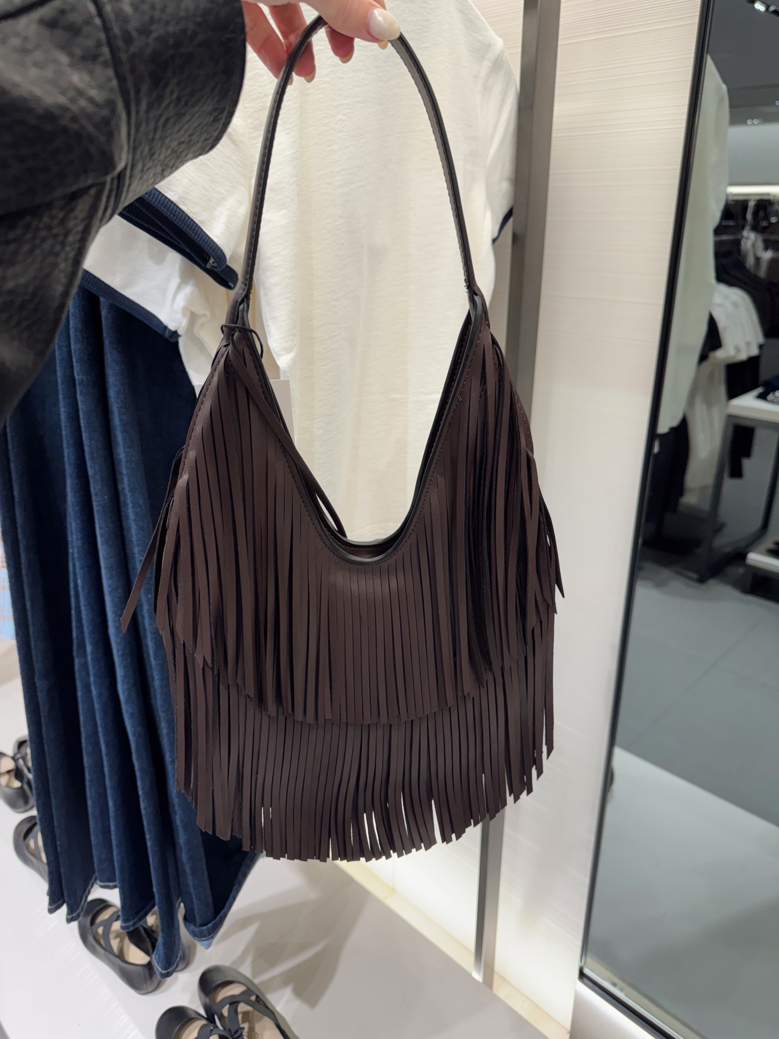 Fringe is having a moment! How cute is this bag from Zara?