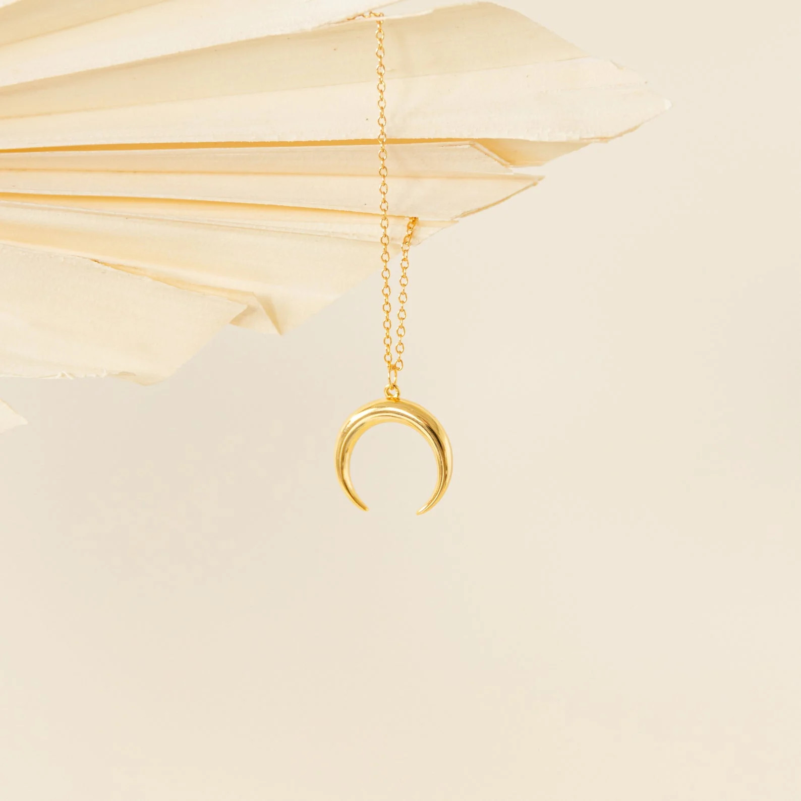 Crescent Moon Pendant Necklace | Caitlyn Minimalist | Caitlyn Minimalist