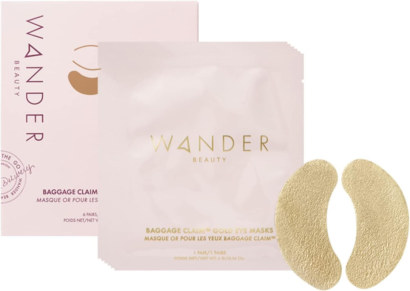 Gold Under Eye Patches by WANDER BEAUTY - Baggage Claim Under Eye Masks for Dark Circles and Puff... | Amazon (US)