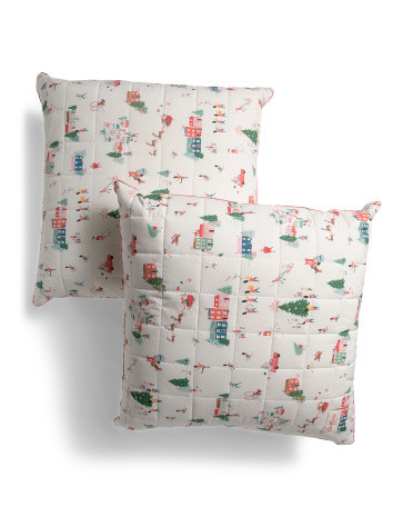 24x24 2pk Snow Day Euro Pillows | TJ Maxx