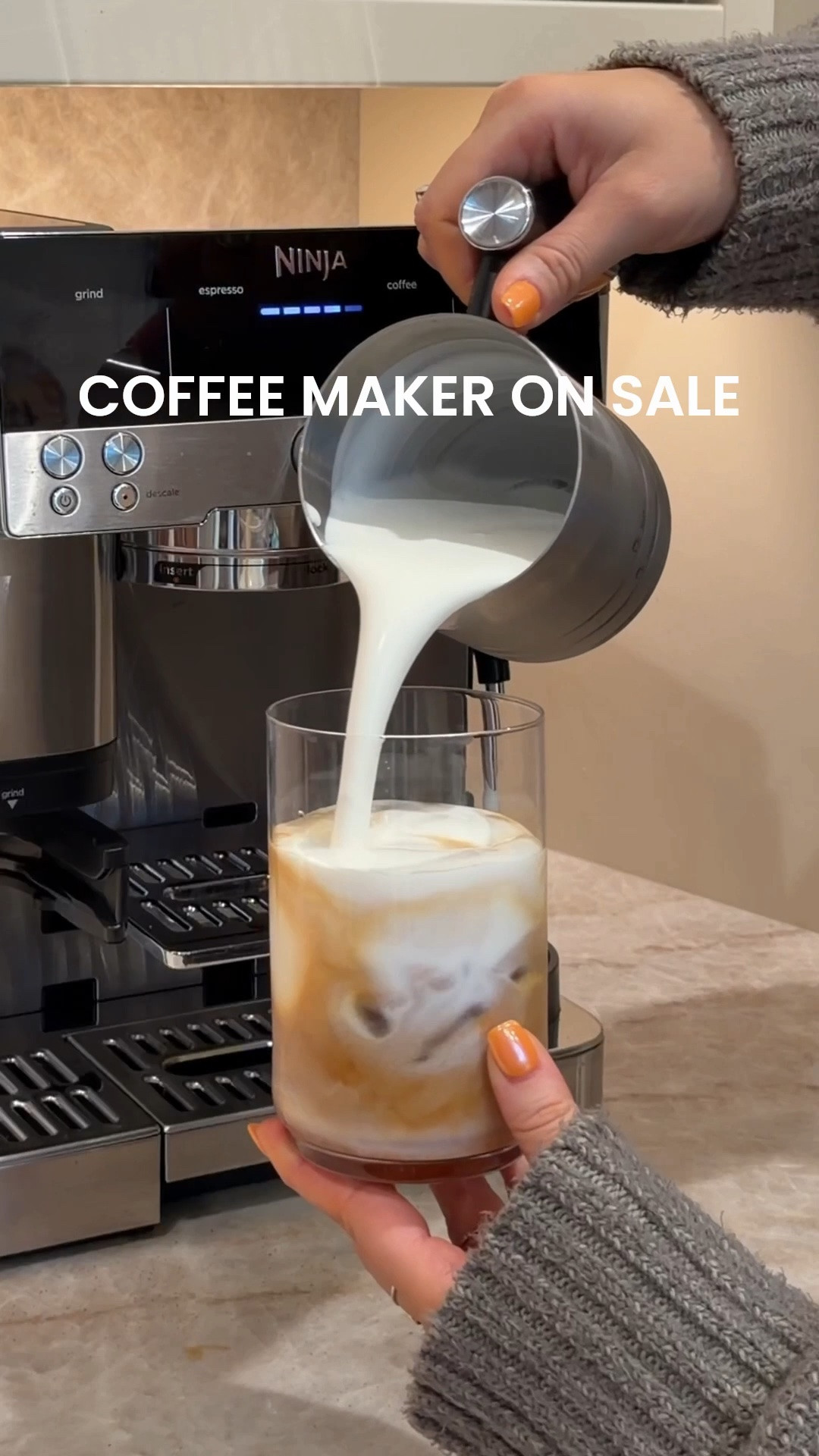 My 3 in one Ninja luxe Cafe coffee machine is 17% off on Amazon prime right now! We’ve used this everyday for almost two years - it makes espresso, coffee and cold brew.  I love the cold foam! If you want something easy and simple but consistent and delicious this is it!