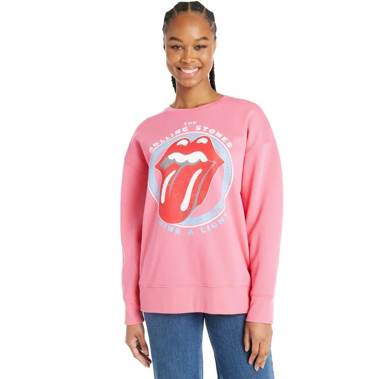 Time and Tru Women’s Rolling Stones Graphic Sweatshirt, Sizes S-XXL | Walmart (US)