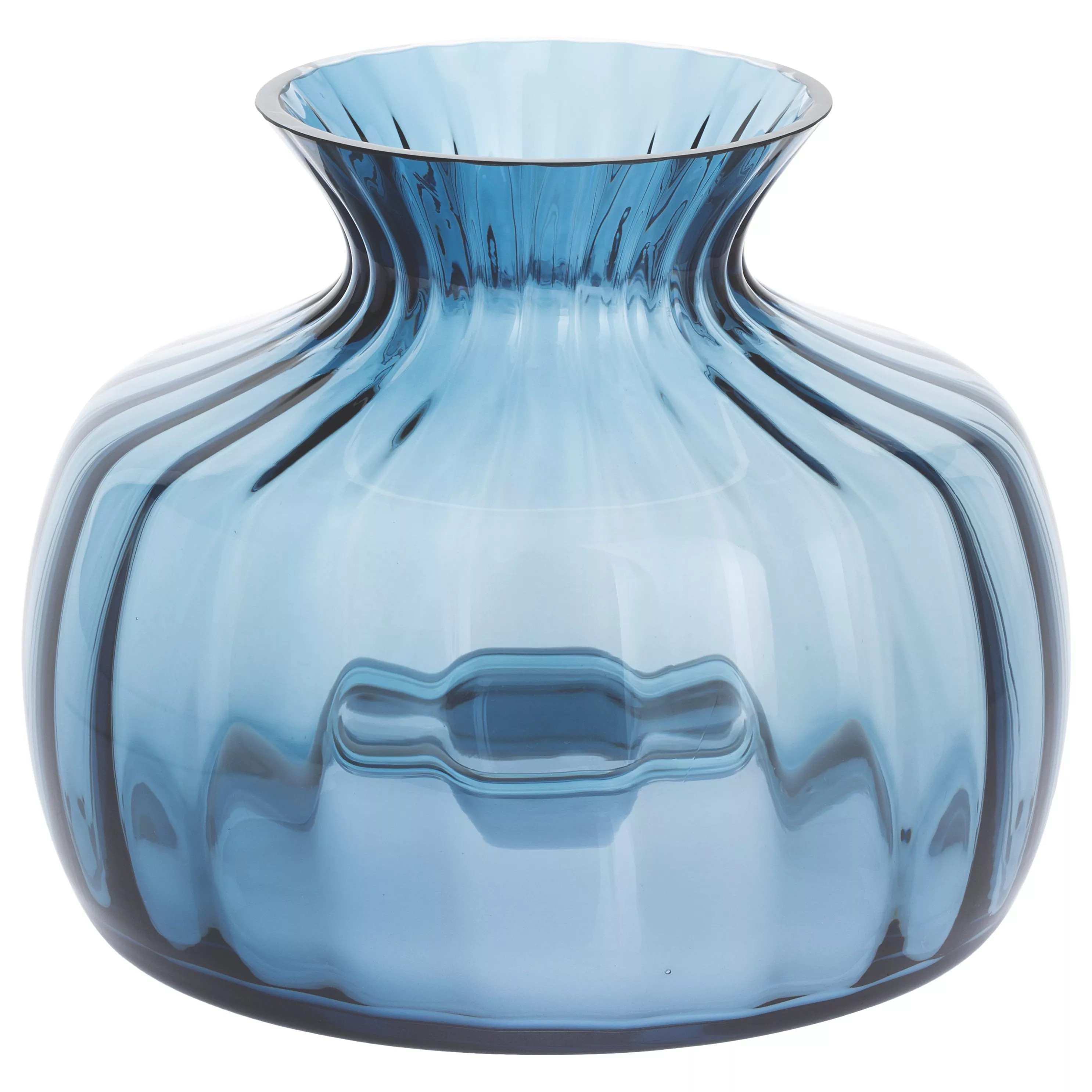 Dartington Crystal Cushion Medium Posy Vase, H14.5cm, Optic Ink | John Lewis (UK)