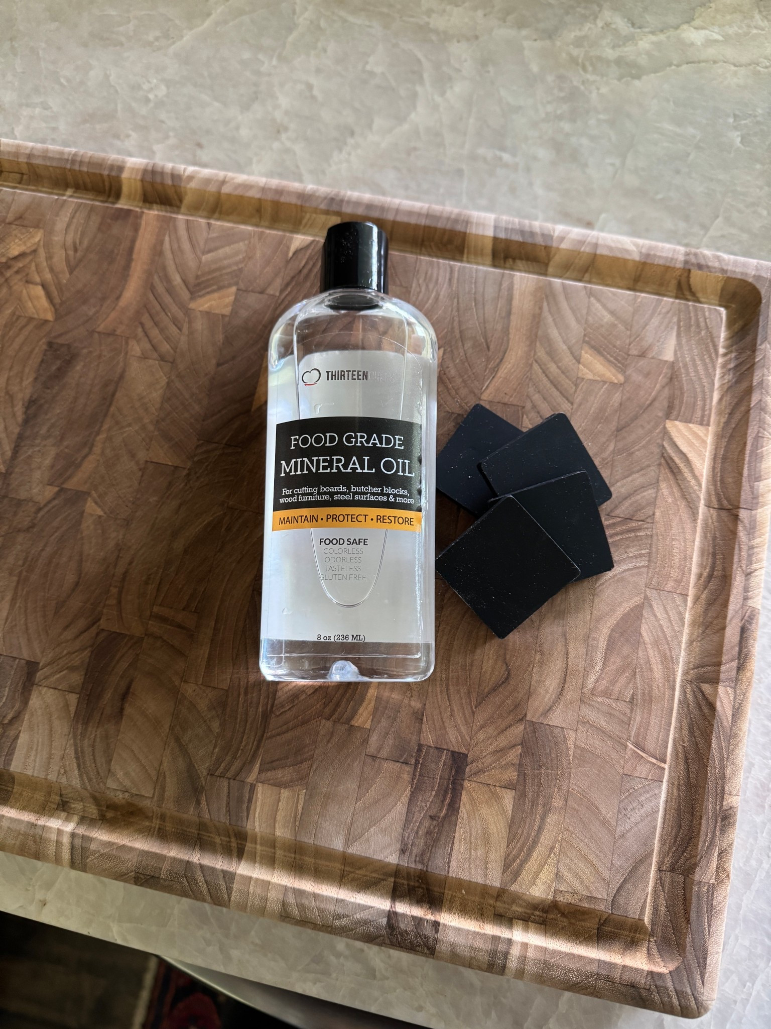 Wooden cutting board, food grade mineral oil, cutting board rubber feet 

#LTKHome