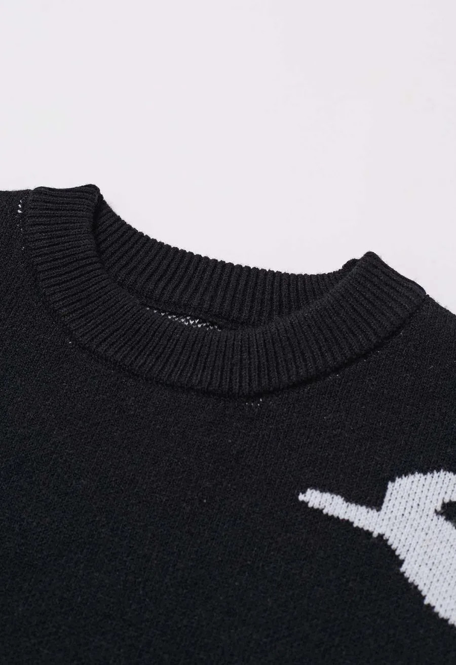 Spooky Ghost Knit Top and Shorts Set | Chicwish
