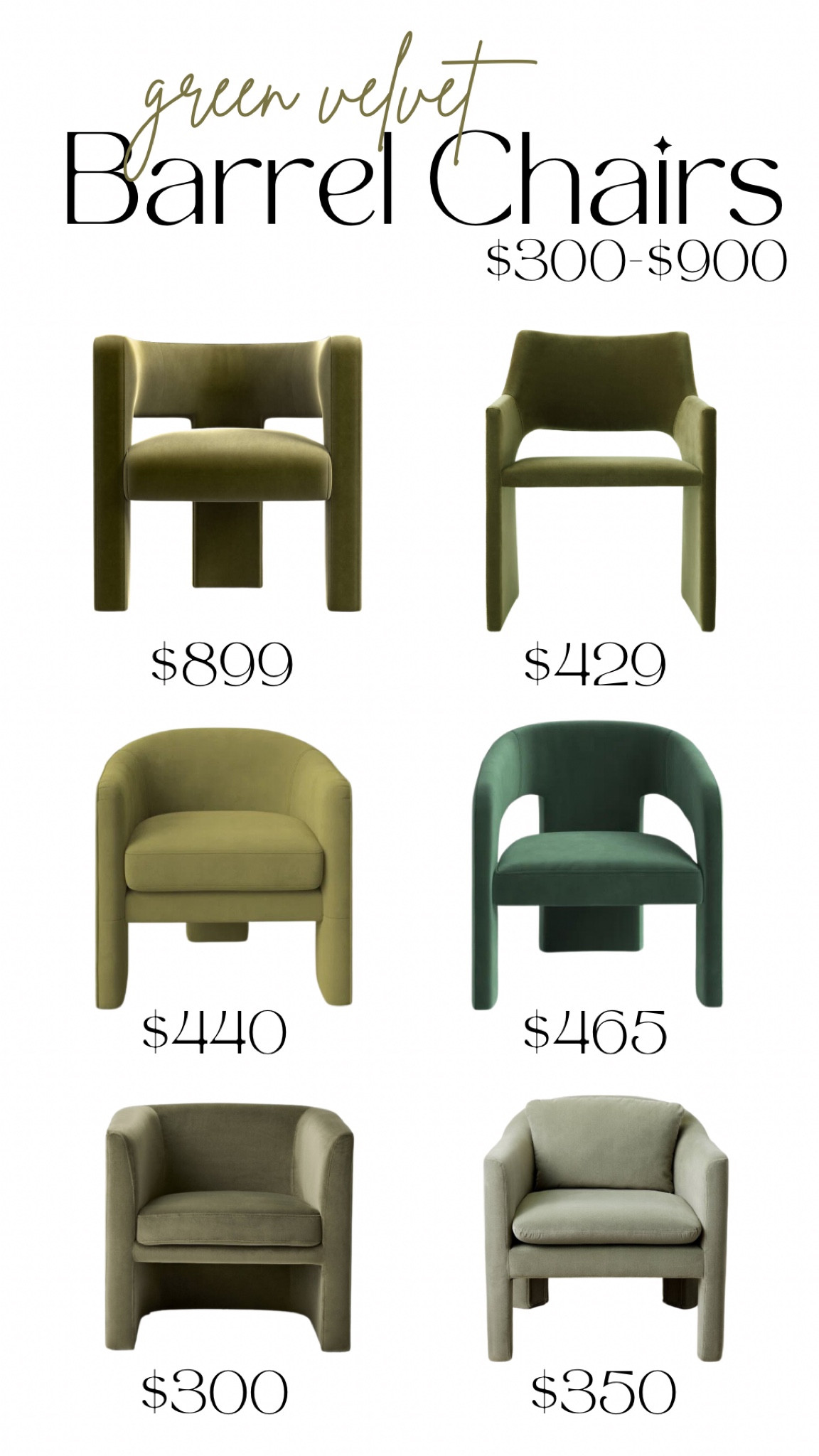 Currently obsessed with green velvet barrel chairs! Do you have a favorite?

#LTKFind #LTKhome #LTKSeasonal