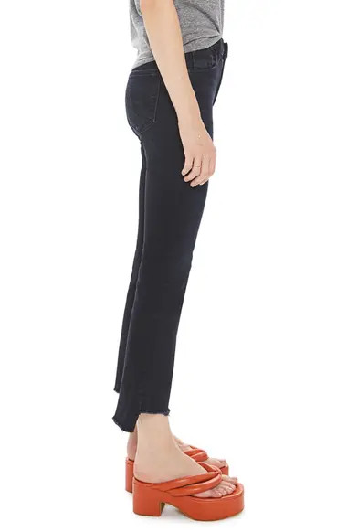 MOTHER The Insider Crop Fray Step Hem Jeans (Night in Paris) | Nordstrom