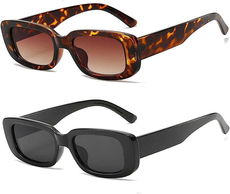 Dollger Rectangle Sunglasses for Women Retro Fashion Sunglasses UV 400 Protection Square Frame Eyewe | Amazon (US)