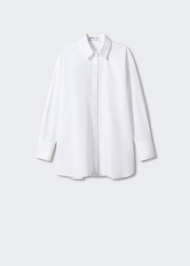 Oversize cotton shirt -  Women | Mango United Kingdom | MANGO (UK)