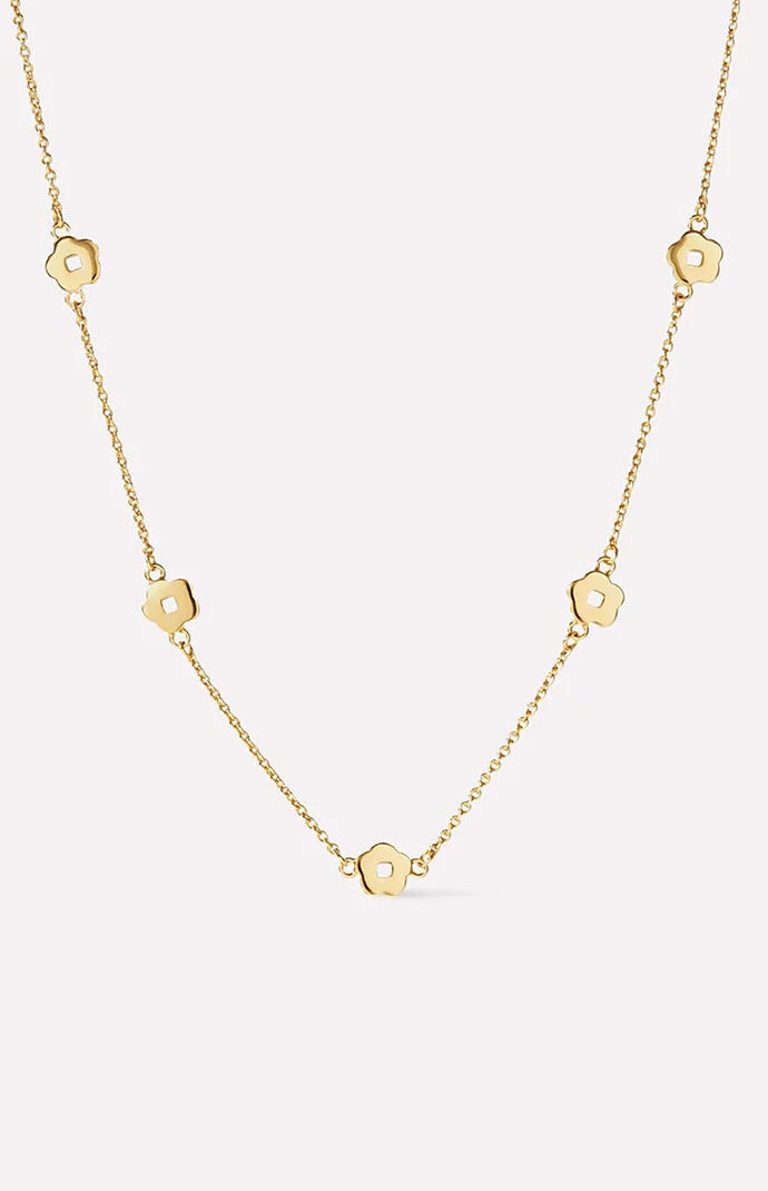 Ana Luisa Rowena Flower Station Necklace in Gold | PacSun