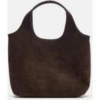 Zara - Leather Mini Tote Bag - Dark Brown - One Size Only - Woman | Zara UK
