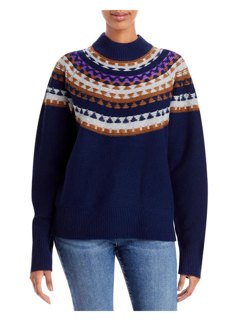 Womens Fairisle Wool Blend Pullover Sweater | Shop Simon