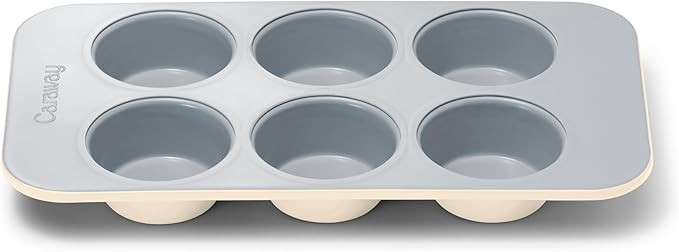 Caraway Nonstick Ceramic 6 Cup Muffin Pan – Non-Toxic, PTFE & PFOA Free – Oven Safe – Alumi... | Amazon (US)