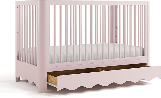 Storkcraft Casablanca 5-in-1 Convertible Crib with Drawer and Toddler Guardrail – GREENGUARD Go... | Amazon (US)