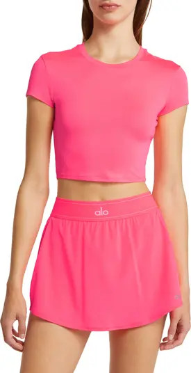 Adapt Alosoft Short Sleeve Crop Top | Nordstrom