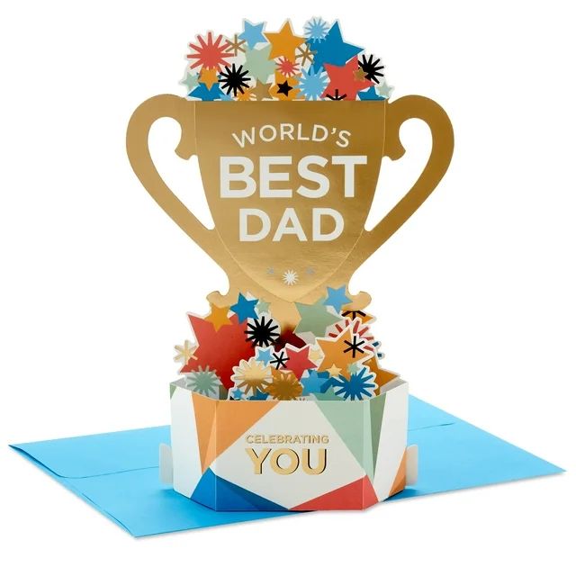 Hallmark Paper Wonder Displayable Pop Up Fathers Day Greeting Card (World's Best Dad Trophy) | Walmart (US)