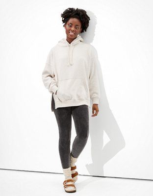 AE Forever Oversized Sherpa Lined Hoodie | American Eagle Outfitters (US & CA)