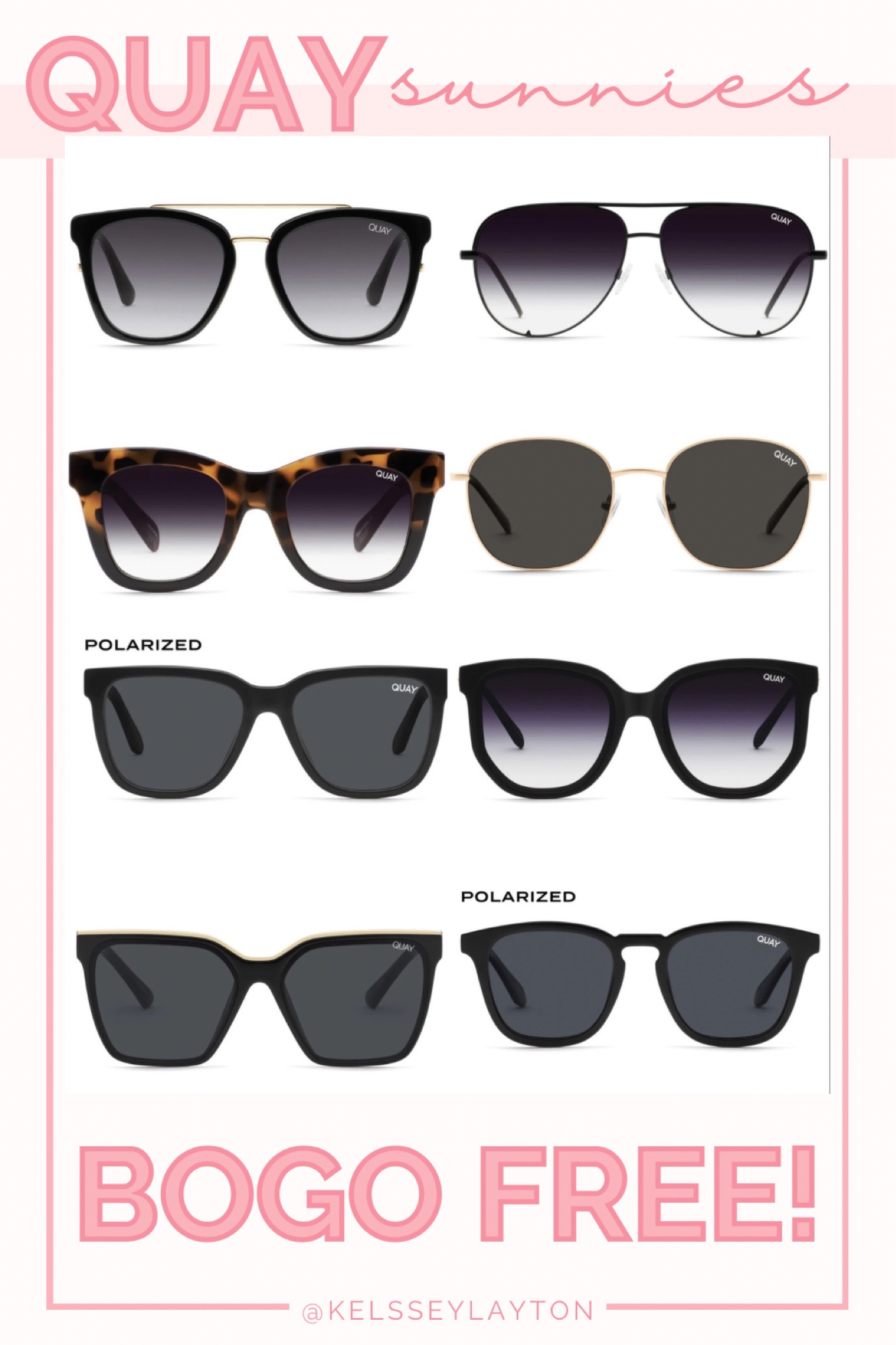 Quay sunglasses BOGO free

#LTKunder50 #LTKSeasonal #LTKsalealert