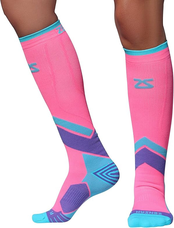Zensah Tech+ Compression Socks - Knee High Running Socks for Sports, Travel, Made in Italy | Amazon (US)