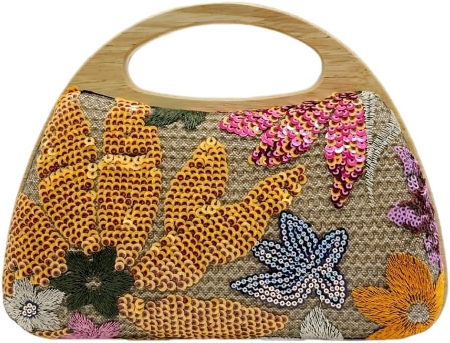 UMREN Straw Clutch Handbags Women Beach Crossbody Hand-woven Summer Purse Wallet Top handle Eveni... | Amazon (US)