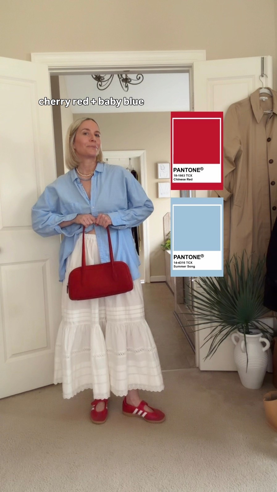 Cherry Red & Baby Blue 🍒🫐

#LTKootd #LTKOver40 #LTKSeasonal