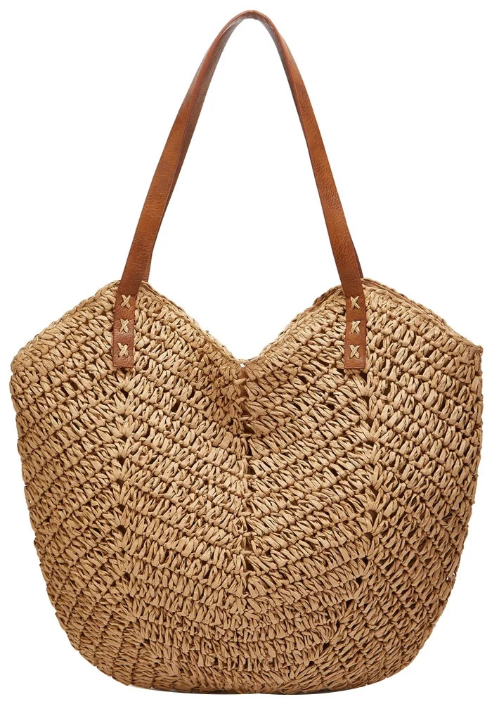 Summer Casual Straw Tote Bag Large Capacity Woman Woven Shoulder Handbag for Summer Beach Vocatio... | Walmart (US)