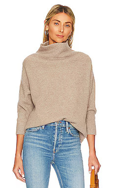 Autumn Cashmere Funnel Neck Sweater in Stone from Revolve.com | Revolve Clothing (Global)