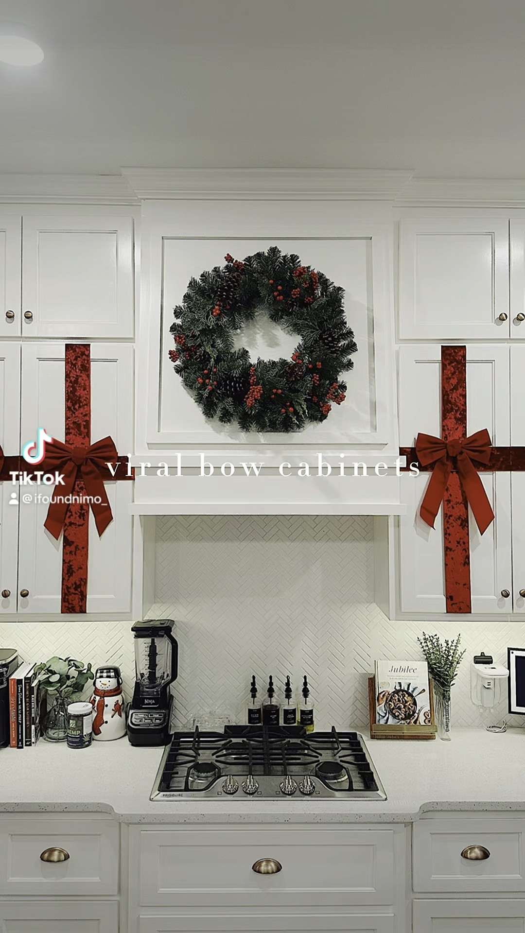 viral bow cabinets ❤️🎀 loving how the velvet looks 🎄🤶🏾

#LTKHoliday #LTKHome #LTKWatchNow