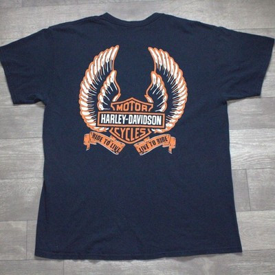 Vintage Y2K Harley Davidson T Shirt L Eagles Wings Graphic Biker | eBay US