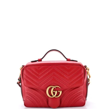 GG Marmont Zip Around Camera Bag Matelasse Leather Small | Rebag