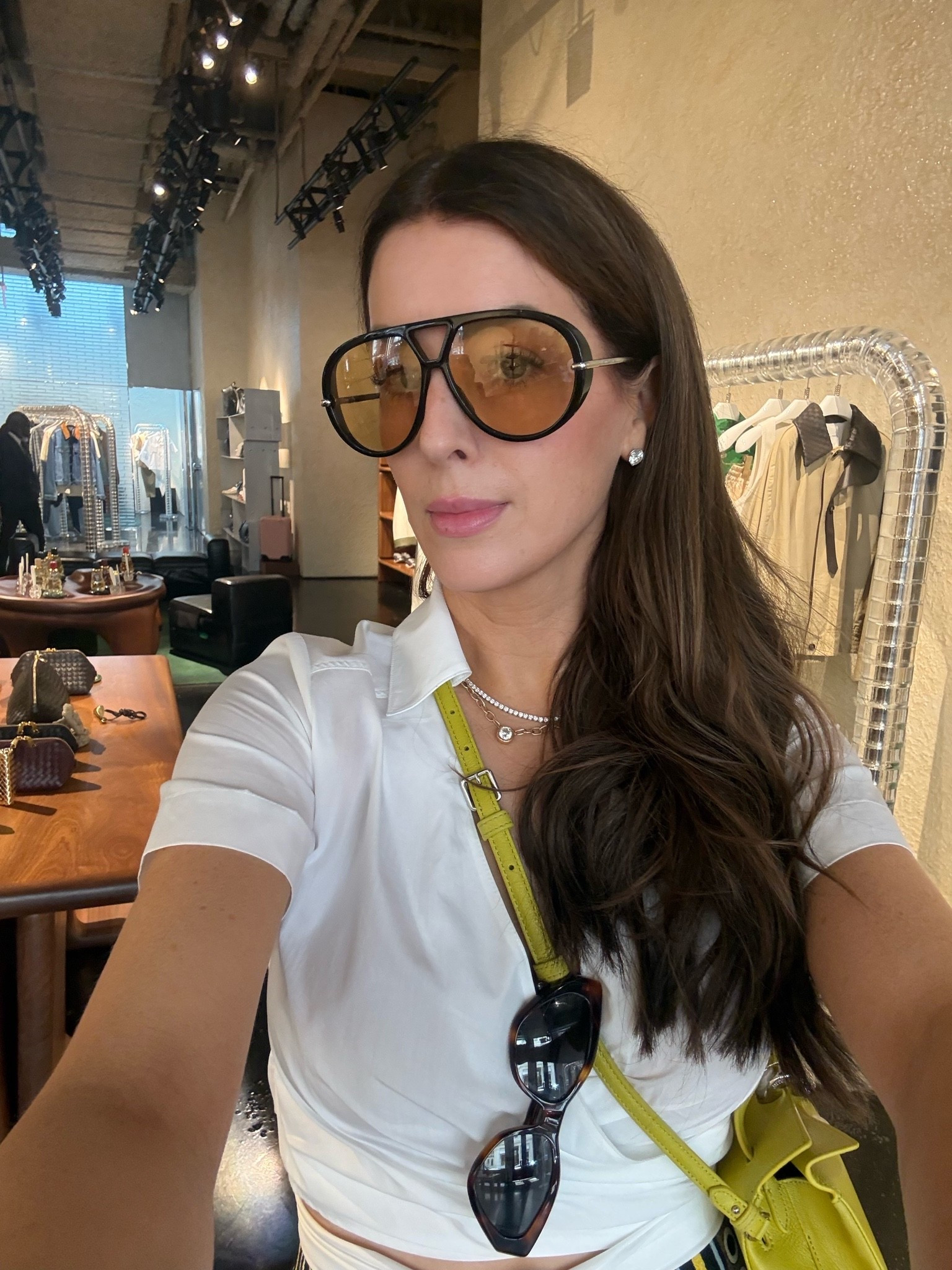 I did not buy these sunglasses, but I’m still thinking about them. I texted a picture to my husband and he liked them which I was surprised and then I texted a picture of this to my best friend and she said I look like a bug..

#LTKootd #LTKOver40 #LTKTravel