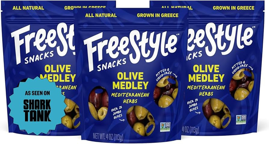Freestyle Snacks Olive Snack Packs - As Seen on Shark Tank - Fresh Pitted Green & Kalamata Olives... | Amazon (US)