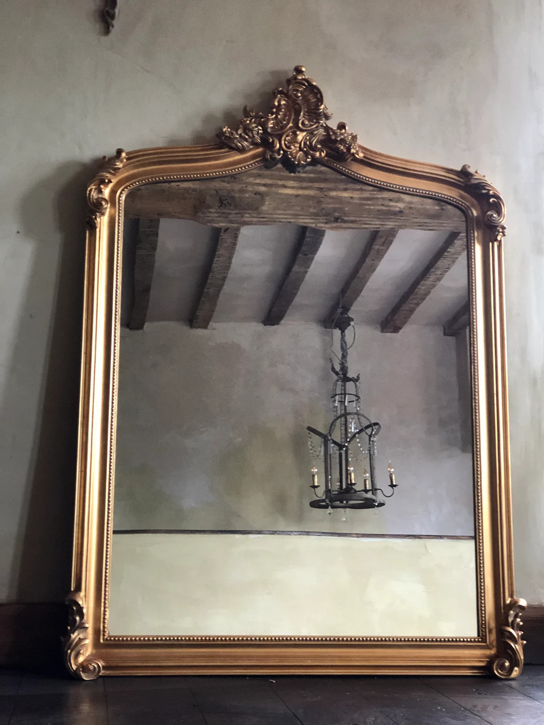 Large Ornate Antique Gold Shabby Chic Vintage French Over - Etsy | Etsy (US)