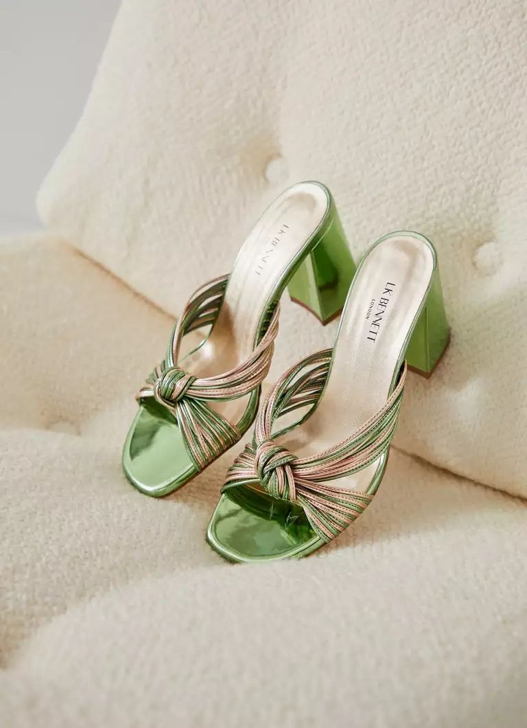 Coletta Green And Pink Strappy Mules | L.K. Bennett (UK)