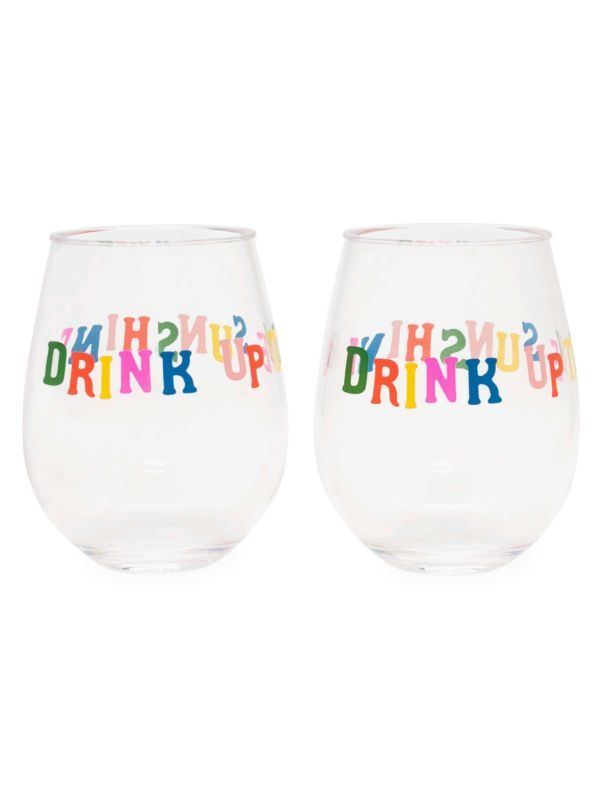 2-Piece Drink Up The Sunshine Wine Glass Set | Saks Fifth Avenue OFF 5TH